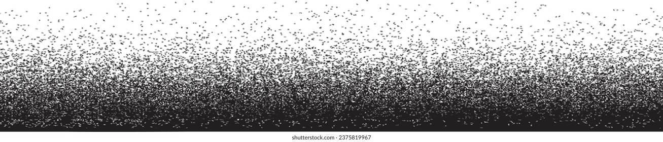 Sprayed black line .Graffiti art design . Noise dispersion logo . Spray effect .Grunge, grainy, gritty texture . Distressed element .vector 