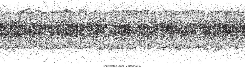 Spray Black Line .Graffiti art design . Logo zur Rauschdispersion. Spritzeffekt .Grunge, graue, grittige Textur . Entferntes Element .Vektor . Gerade Linie mit Schatteneffekt