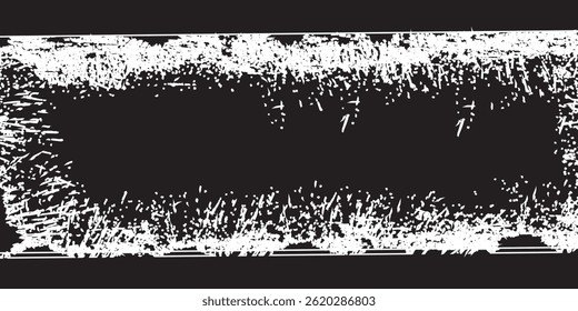 Sprayed black line .Graffiti art design . Noise dispersion logo . Spray effect .Grunge, grainy, gritty texture . Distressed element .vector 