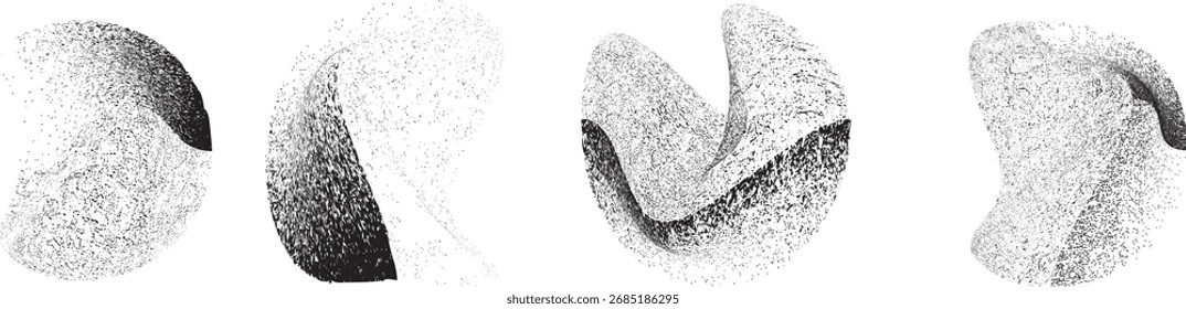 Spray schwarze Form.Graffiti Art Design . Logo für Rauschunterdrückung. Spray-Effekt .Grunge, körnig, feine Textur . Distressed-Element .vector
