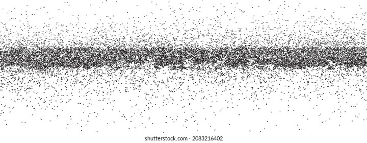 Sprayed black spiral line .Graffiti art design . Noise dispersion wavy logo . Spray effect .Grunge texture . Distressed element .vector 