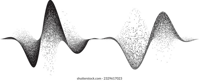 Sprayed black spiral line .Graffiti art design . Noise dispersion grungy wavy logo . Spray effect .Grunge texture . Distressed element . Grange textured vector