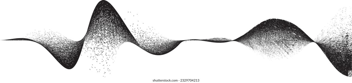 Spritzen der schwarzen Spirallinie .Graffiti Art Design . Lärm Dispersion grungy wavy Logo. Spritzeffekt .Grunge Textur . Distressives Element. Grange strukturierter Vektor