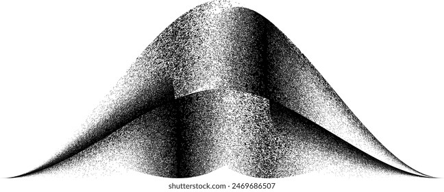 Sprayed black spiral line .Graffiti art design . Noise dispersion grungy wavy logo . Spray effect .Grunge texture . Distressed element . Grange textured vector