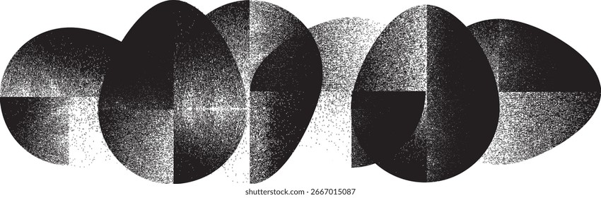 Ligne spirale noire vaporisée .Graffiti art design . Logo ondulé grunge dispersion du bruit . Effet spray .Texture grunge . Elément en détresse . Image vectorielle texturée grange 