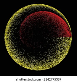 Sprayed black spiral.Graffiti art design . Noise dispersion circle logo . Spray effect .Grunge, grainy, gritty texture . Distressed element .vector 