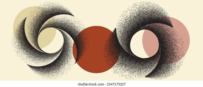 Sprayed black spiral.Graffiti art design . Noise dispersion circle logo . Spray effect .Grunge, grainy, gritty texture . Distressed element .vector 