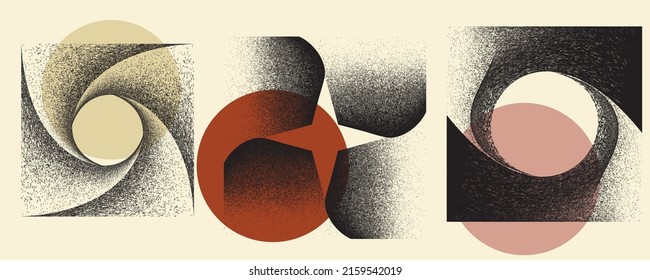 Sprayed Black Spiral.Graffiti Art Design . Noise Dispersion Circle Logo . Spray Effect .Grunge, Grainy, Gritty Texture . Distressed Element .vector 