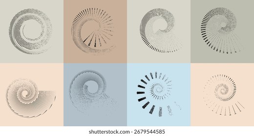 Sprayed black spiral.Graffiti art design . Noise dispersion circle logo . Spray effect .Grunge, grainy, gritty texture . Distressed element .vector 