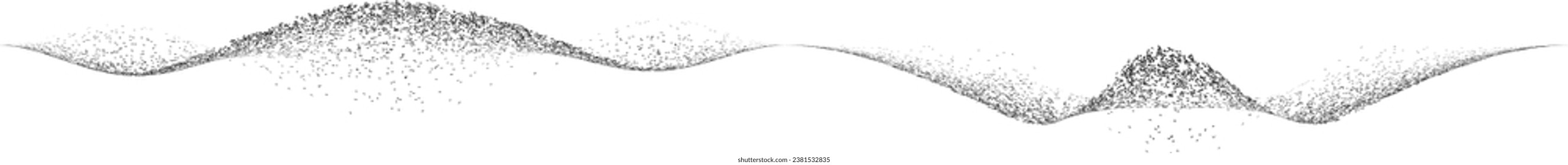 Sprayed black wavy line .Graffiti art design . Noise dispersion logo . Spray effect .Grunge curved line . Grainy, gritty textured line . Distressed element .vector 