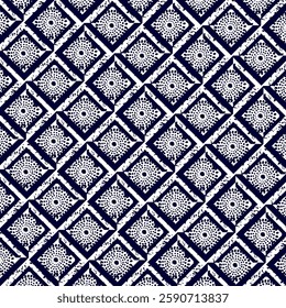 Sprayed geometric squares and triangles pattern
