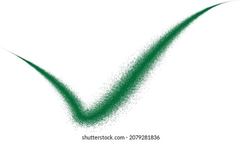 Sprayed green check lines .Graffiti art design . Noise dispersion  approved logo . Spray effect .Grunge texture . Distressed element .vector 
