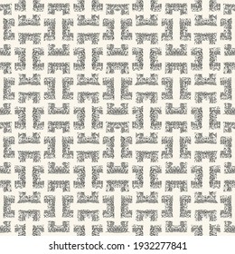 Sprayed Ink Textured Geometric Seamless Pattern