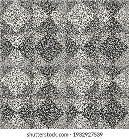 Sprayed Ink Textured Geometric Seamless Pattern