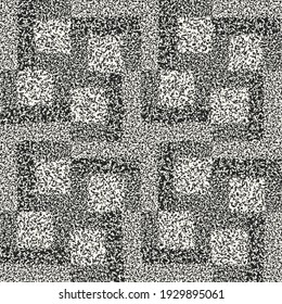 Sprayed Ink Textured Subtle Checked Seamless Pattern