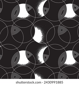 Sprayed and triangular ovals within circles