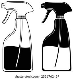 Sprayer bottle vector illustration. Cleaner spray vector icon.