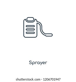 Sprayer concept line icon. Linear Sprayer concept outline symbol design. This simple element illustration can be used for web and mobile UI/UX.