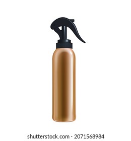 Sprayer Hairdresser Tool For Make Hairdo Vector. Blank Sprayer Bottle For Hairdressing In Beauty Salon Service. Beautician Accessory Container With Water Or Liquid Template Realistic 3d Illustration