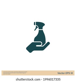 sprayer icon cleaning symbol logo template