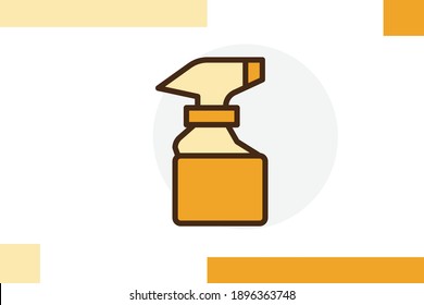 Símbolo de línea coloreado con icono de pulverizador. Agricultura aislada de la mejor calidad, jardín y elemento agrícola.