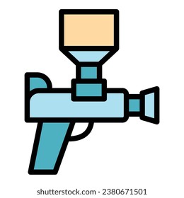 Sprayer icon outline vector. Paint gun. Spray painter color flat