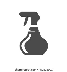 Sprayer icon in single grey color. Laundry cleaning fragrance perfume scent aromatherapy