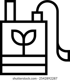 Icono del pulverizador. Diseño de estilo lineal delgado aislado sobre fondo blanco