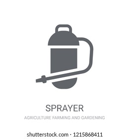 Sprayer icon. Trendy Sprayer logo concept on white background from Agriculture Farming and Gardening collection. Suitable for use on web apps, mobile apps and print media.