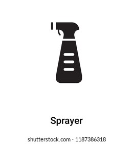 Sprayer icon vector isolated on white background, logo concept of Sprayer sign on transparent background, filled black symbol
