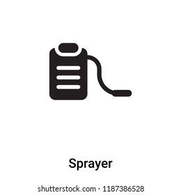 Sprayer icon vector isolated on white background, logo concept of Sprayer sign on transparent background, filled black symbol