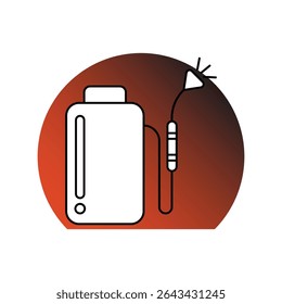 Sprayer icon with white background vector stock illustration