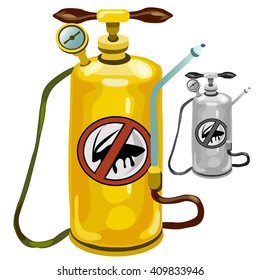 Sprayer with insecticide. Vector illustration.