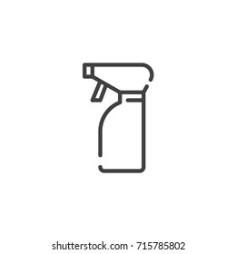 Sprayer line icon, outline vector sign, linear style pictogram isolated on white. Symbol, logo illustration. Editable stroke