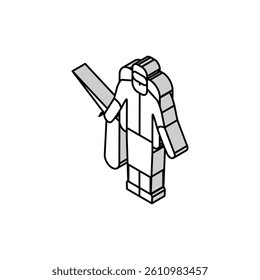 sprayer man isometric icon vector. sprayer man sign. isolated symbol illustration