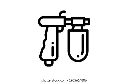 Sprayfarbensymbol flach einfache Vektorgrafik.