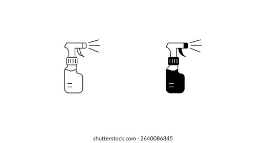 sprayer set icon with white background vector stock illustration