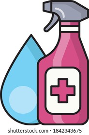 sprayer vector colour line icon 