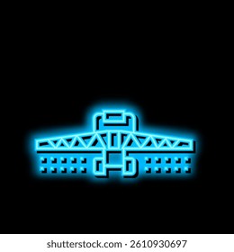 sprayers farm equipment neon light sign vector. sprayers farm equipment illustration