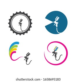 spraygun vector icon illustration design template