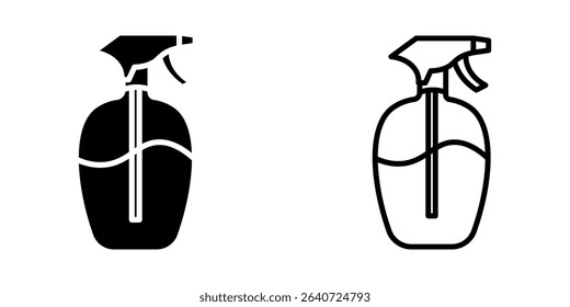 Spraying Anti-Bacterial Sanitizer Spray icon on white background