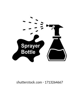 Spraying Hand Sanitizer Dispenser, infection control concept. Sanitizer to prevent colds, virus, Coronavirus, flu. Spray bottle. Alcohol spray. Flat icon concept design