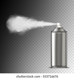 Spraying out of can
