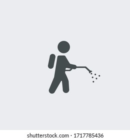 Spraying pesticide vector icon illustration sign svg
