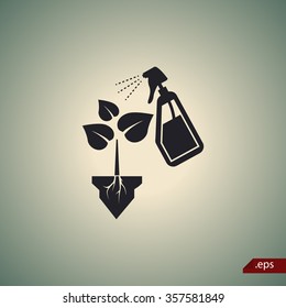 Spraying the plant icon