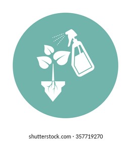 Spraying the plant icon