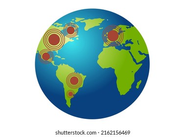 spread of 2022 hepatitis of unknown orgin in children, vector, illustration 