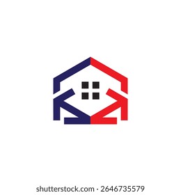 seta de propagação simples geométrica colorido imobiliário logotipo vetor 