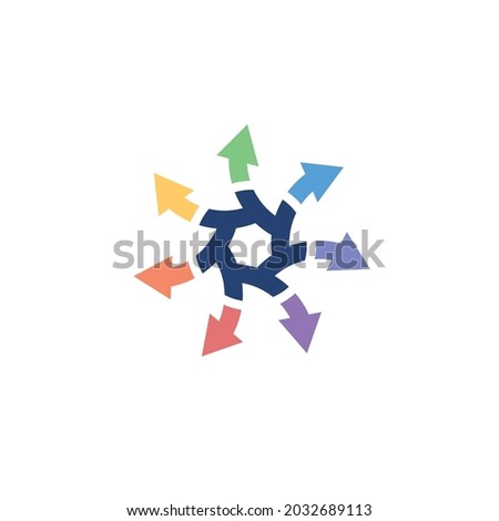  Spread Arrows,D iversity Social Community Logo Design Vector Stock photo © 