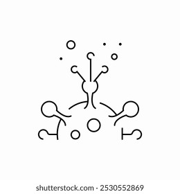 Diseminación de bacterias Icono Signo Vector